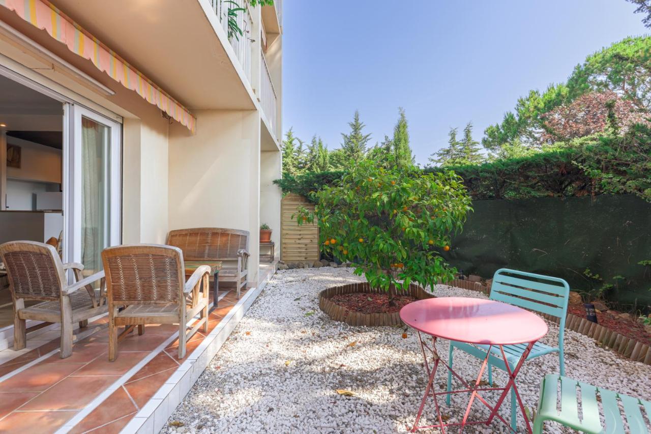 Beauvallon Plage - Magnifique T2 Avec Jardin, Proche Centre, Mer 昂蒂布 外观 照片